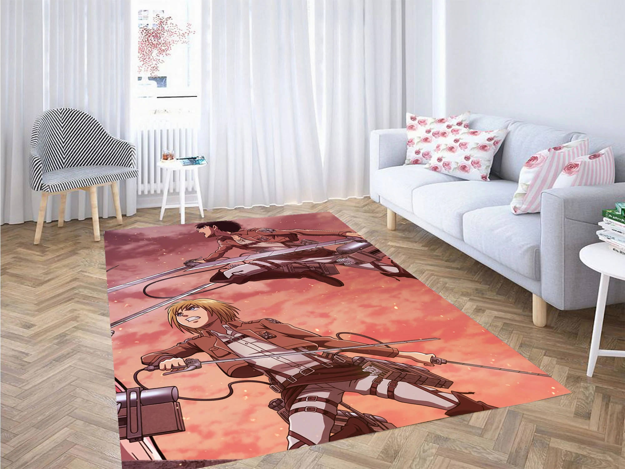 ARMIN AND EREN ATTACK ON TITAN CARPET RUG – CUSTOM SIZE AND PRINTING