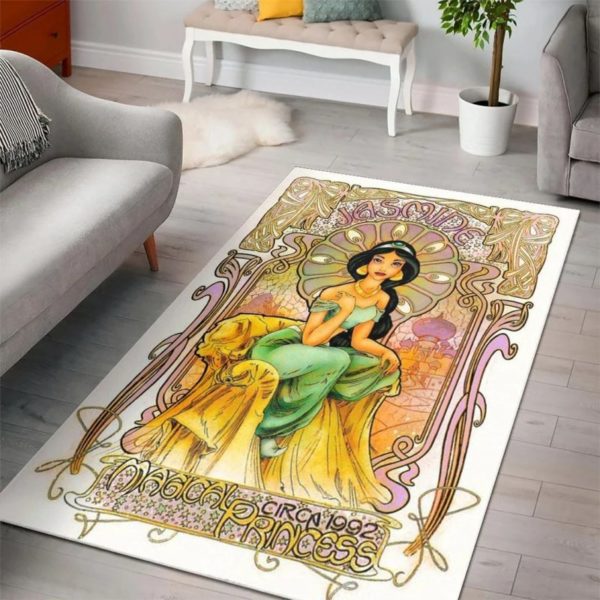 JASMINE ALADDIN DISNEY AREA RUG CARPET FOR LIVING ROOM – CUSTOM SIZE AND PRIN