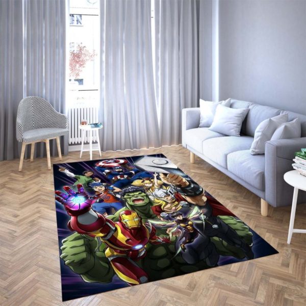 MARVEL THE ARVENGERS IRONMAN AND HULK CARPET LIVING ROOM RUGS – CUSTOM SIZE AND PRINTING