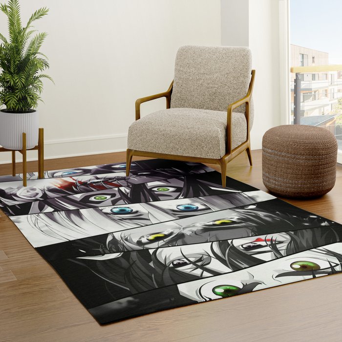 ATTACK ON TITAN LEVI EREN MIKASA RUGS – CUSTOM SIZE AND PRINTING