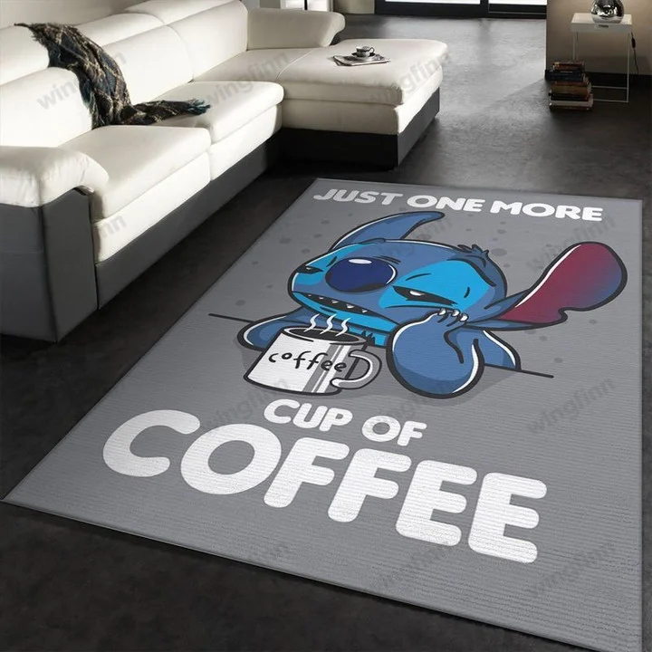 DISNEY LILO AND STITCH ONE MORE COFFEE AREA RUG LIVING ROOM – CUSTOM SIZE AND PRINTING