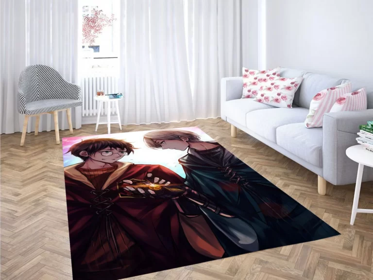 DRACO AND HARRY POTTER ANIME SYLE CARPET RUGS – CUSTOM SIZE AND PRINTING