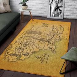 LORD OF THE RINGS MAP OF MIDDLE EARTH AREA RUG – CUSTOM SIZE AND PRINTING