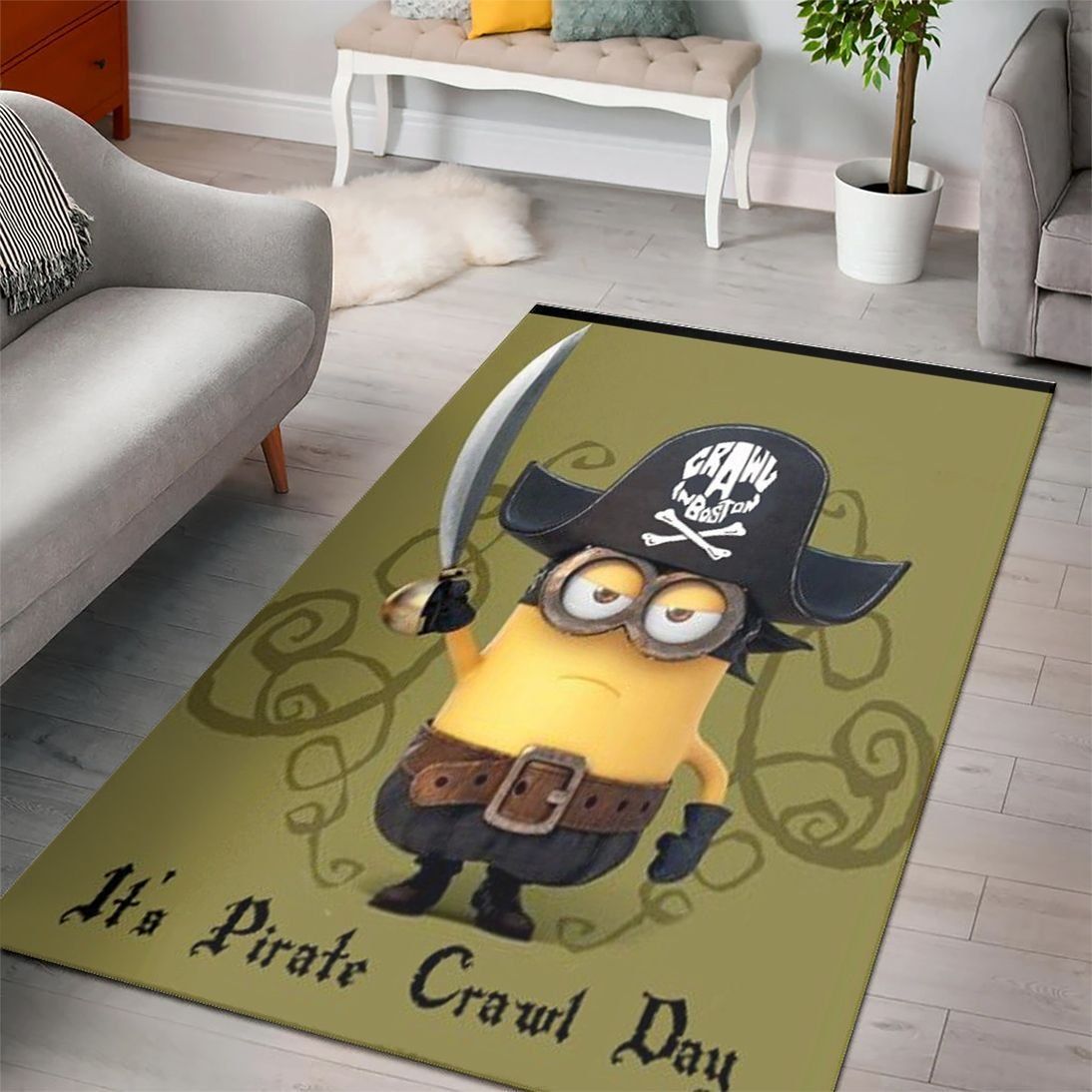 MINIONS DESPICABLE MINIONS CARTOON MOVIES AREA RUGS LIVING ROOM – CUSTOM SIZE AND PRINTING