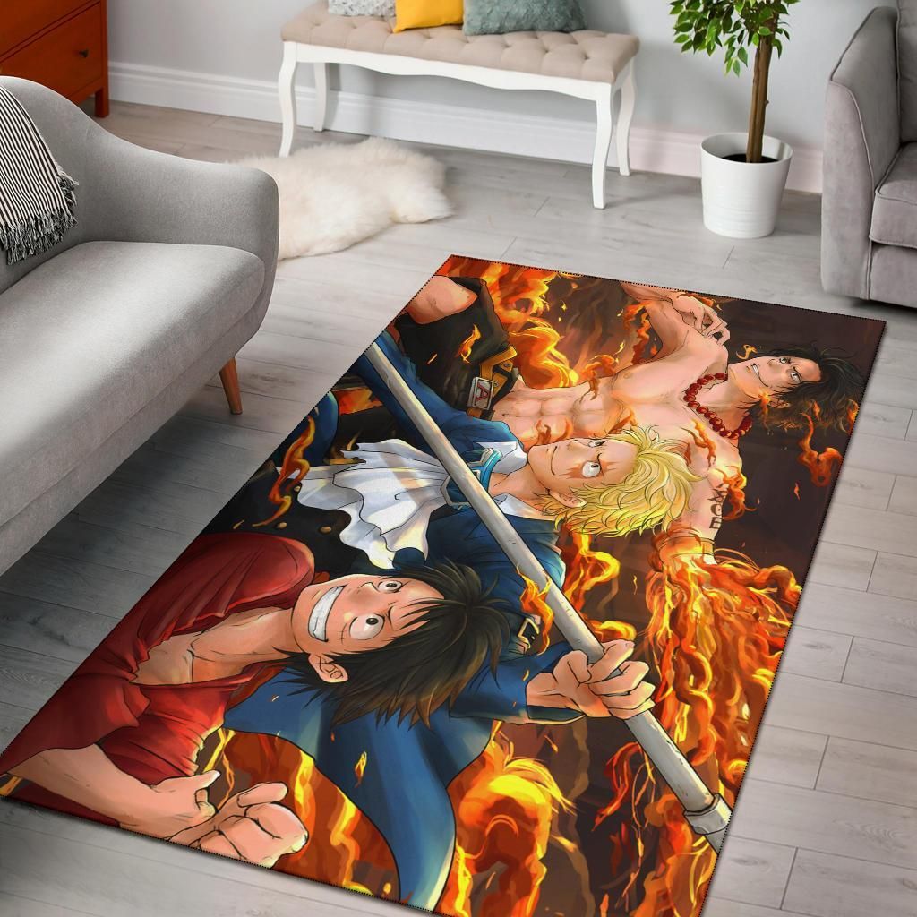 One Piece Luffy Ace Sabo Rug