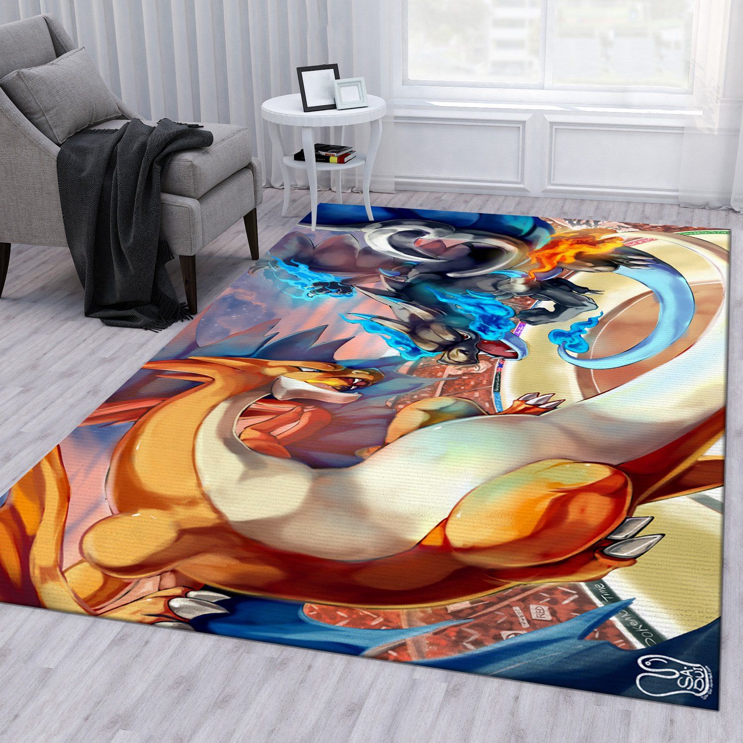 DRAGON POKEMON RUG– CUSTOM SIZE AND PRINTING