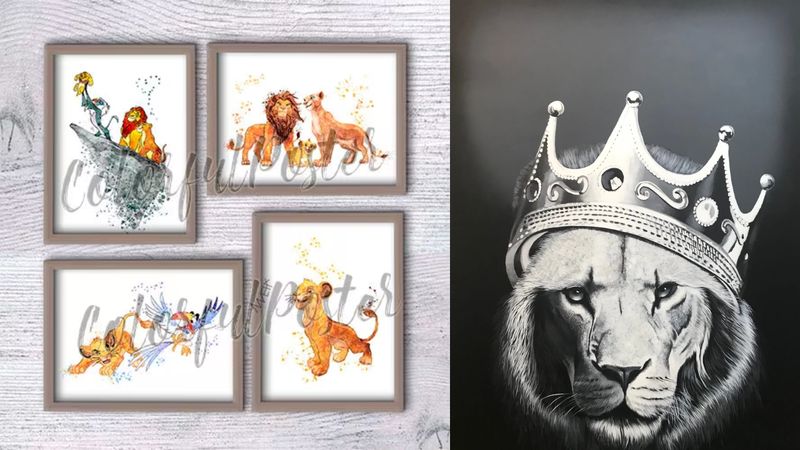 Lion King drawings and prints