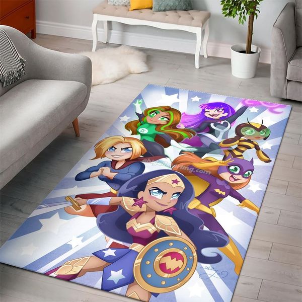 DC COMIC SUPER HERO MOVIES AREA RUGS LIVING ROOM – CUSTOM SIZE AND PRINTING