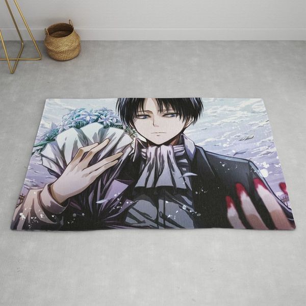 LEVI ACKERMAN ANIME RUGS – CUSTOM SIZE AND PRINTING