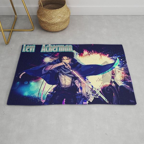 LEVI ATTACK ON TITAN RUGS – CUSTOM SIZE AND PRINTING