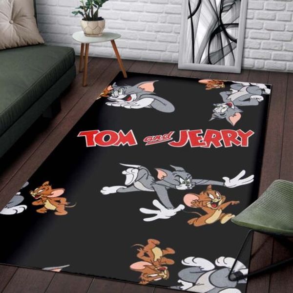 TOM AND JERRY PATTERN RUG FOR LIVING ROOM – CUSTOM SIZE AND PRINTING