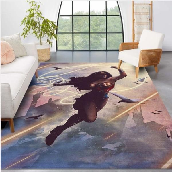 WONDER WOMAN DC AREA RUG GIFT FOR FANS CHRISTMAS GIFT US DECOR