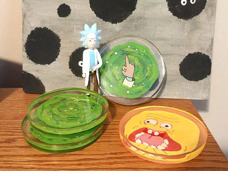 Rick and Morty Coasters - Rick And Morty Decoration Ideas