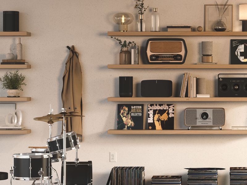 Use Floating Shelves - Music Decor Ideas For Room