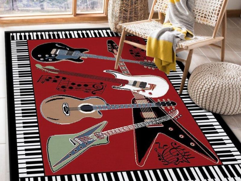 Use Music Rugs For Music Decorations  - Music Decor Ideas For Room