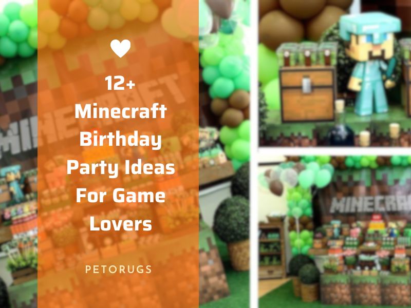 Children's birthday party in minecraft style