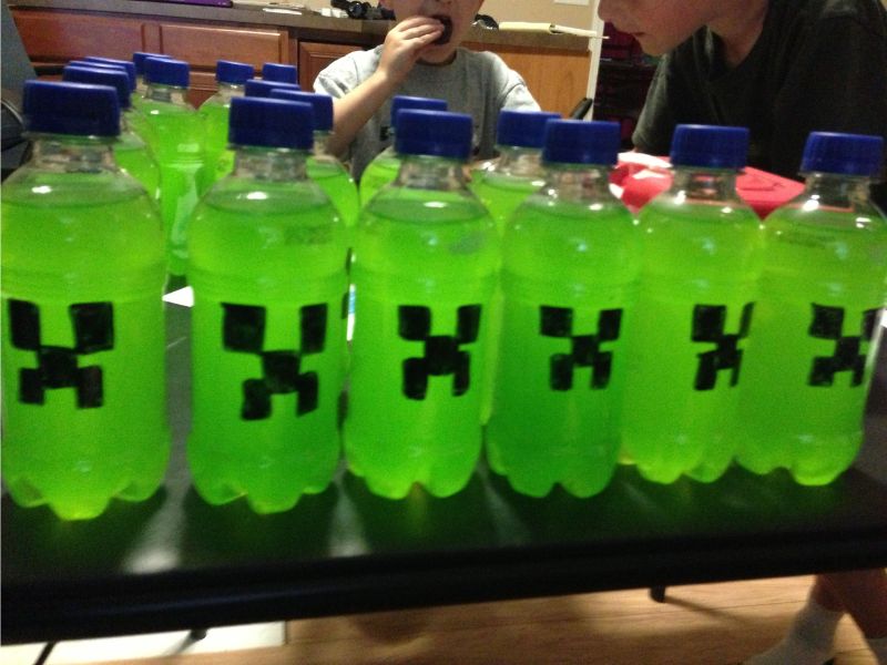 Creeper Juice - Minecraft Birthday Party Ideas