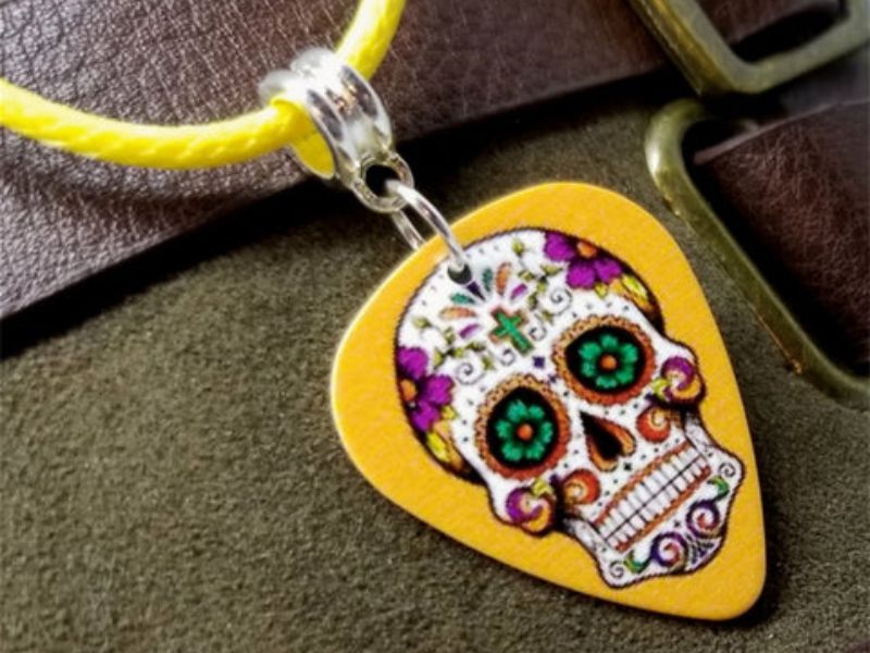 Grateful Dead Guitar Pick Necklace - Grateful Dead Gifts For Deadheads