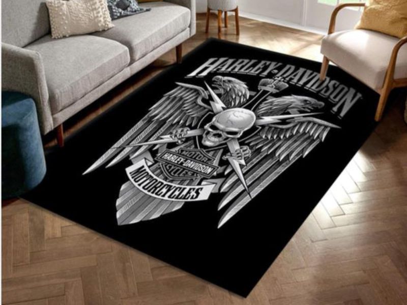 Harley Davidson Area Rug - Unique Harley Davidson Gifts For Men