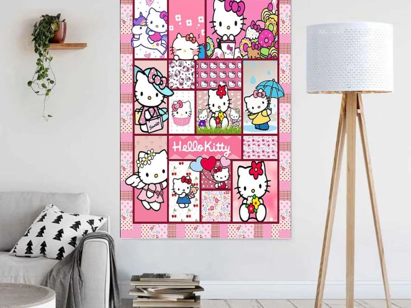 Hello Kitty canvas art - Hello Kitty Decorations For Bedroom