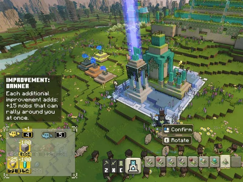 In Minecraft Legends, How Improvements Work