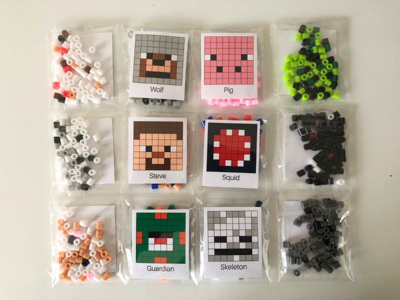 Minecraft Perler Beads - Minecraft Birthday Party Ideas