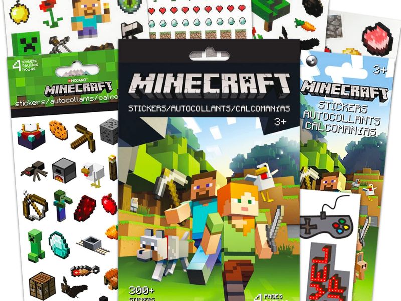 Minecraft Sticker Party Favors - Minecraft Birthday Party Ideas