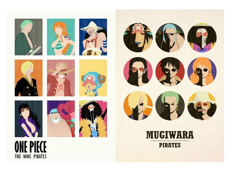 Minimalist posters - Best One Piece Gifts For Anime Fans