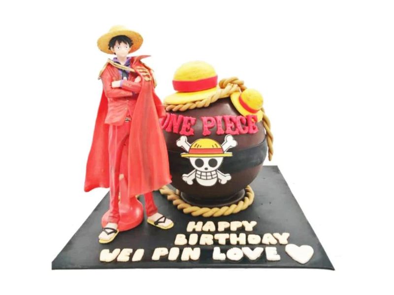 One Piece Pinata Cake - One Piece Birthday Party Ideas