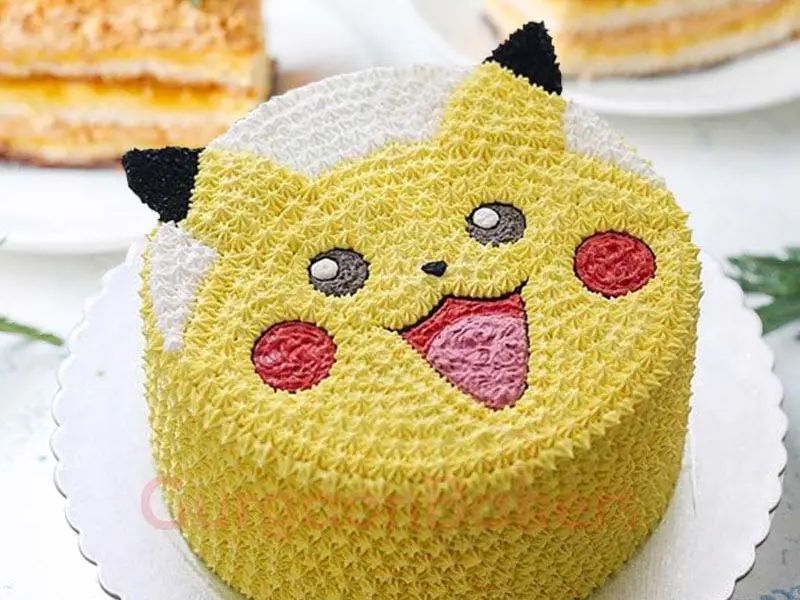 Custom Cake: Pokemon (2d sugar work and toys) | Pokemon birthday cake, Pikachu  cake birthdays, Pokemon cake