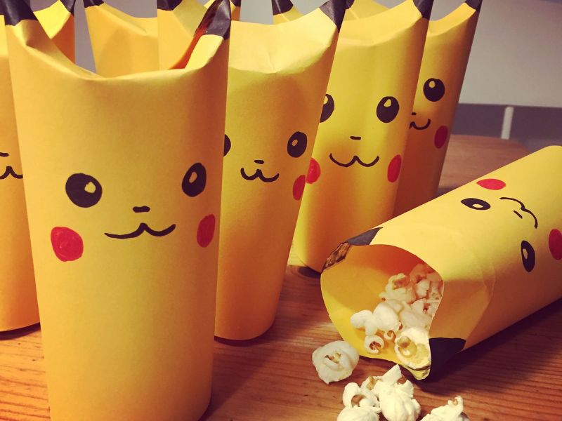 Pikachu Popcorn - Pokemon Birthday Party Ideas