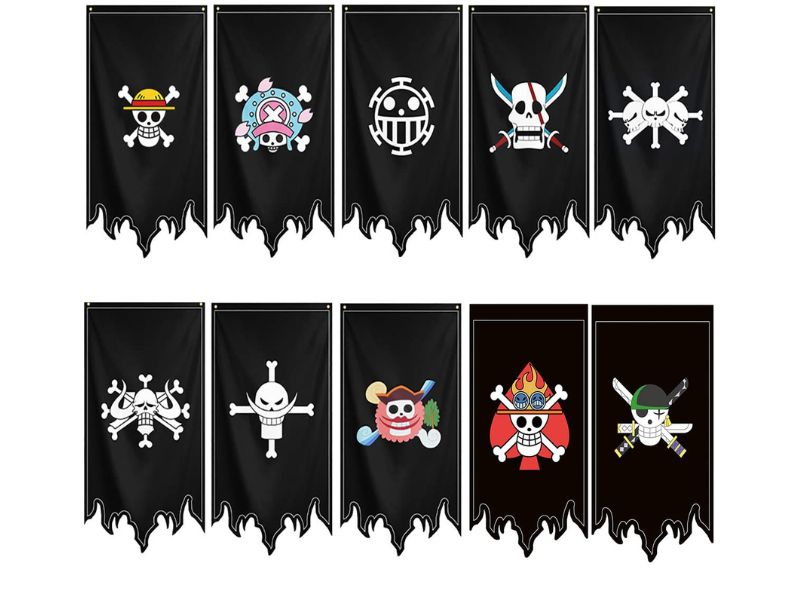 Pirate Flag Banners - One Piece Birthday Party Ideas
