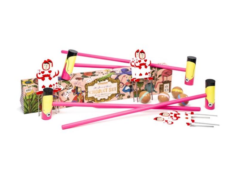 Queen of Hearts croquet - Alice In Wonderland First Birthday Party Ideas