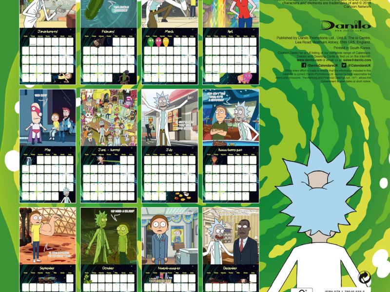 Rick And Morty Wall Calendar - Best Rick and Morty Gifts