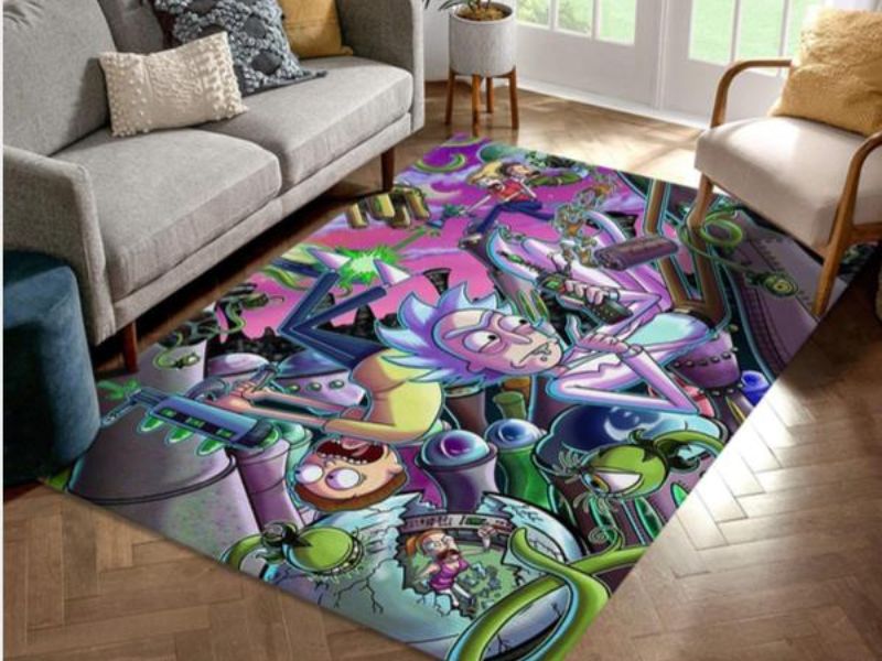 Rick and Morty Area Rug - Best Rick and Morty Gifts