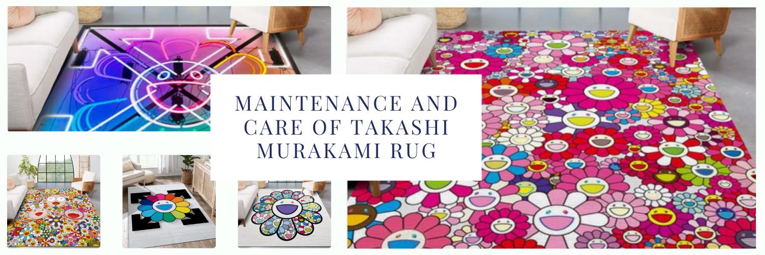 Takashi Murakami Flowers Smile Area Rug For Christmas Living Room Rug  Family Gift US Decor - Peto Rugs