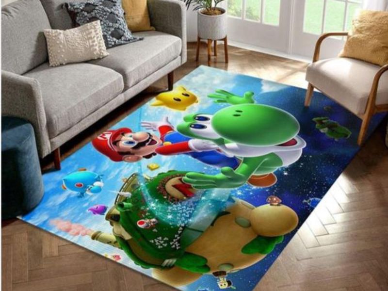 Super Mario Rug - Super Mario Decorations For Room