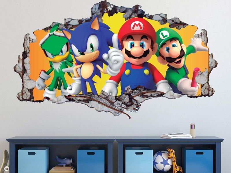 Super Mario Wall Art - Super Mario Decorations For Room