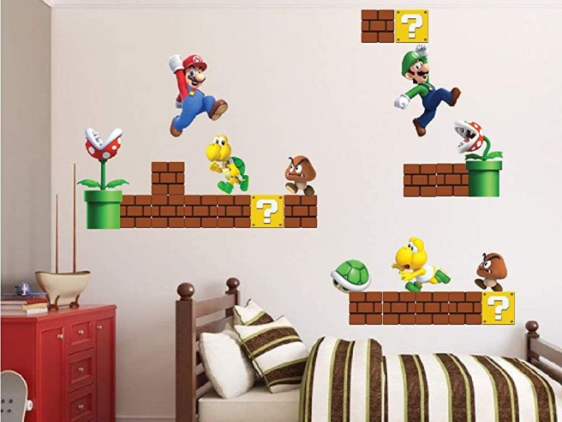 Super Mario Wall Decals - Super Mario Decorations For Room