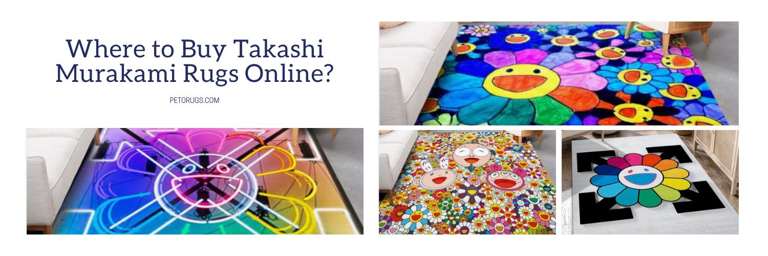 Takashi Murakami Flowers Smile Area Rug For Christmas Living Room Rug  Family Gift US Decor - Peto Rugs