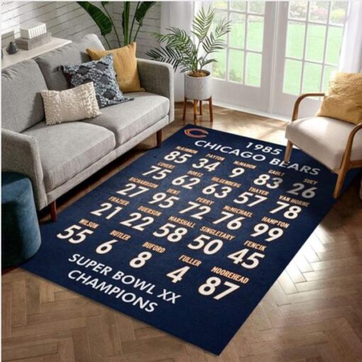 1985 Chicago Bears Nfl Football Team Area Rug For Gift Living Room Rug Home Us Decor