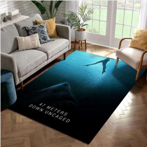 47 Meters Down Uncaged Area Rug Art Painting Movie Rug - Family Gift Us Decor