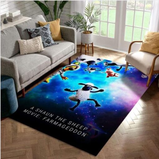 A Shaun The Sheep Movie Area Rug Art Painting Movie Rug - Us Gift Decor