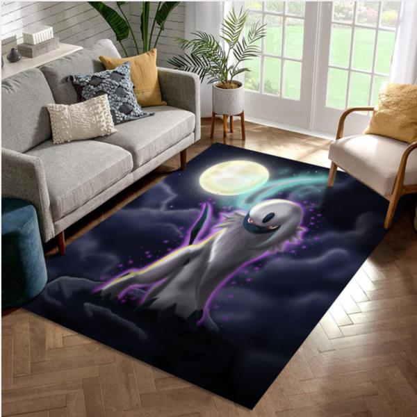 Absol At Night Area Rug For Christmas Bedroom Rug Home Decor Floor Decor