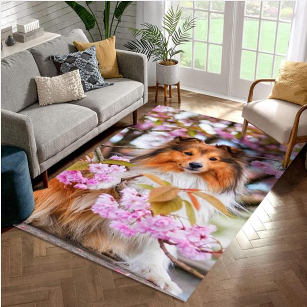 Adorable Border Collie Dog Area Rug Bedroom Rug Family Gift US Decor