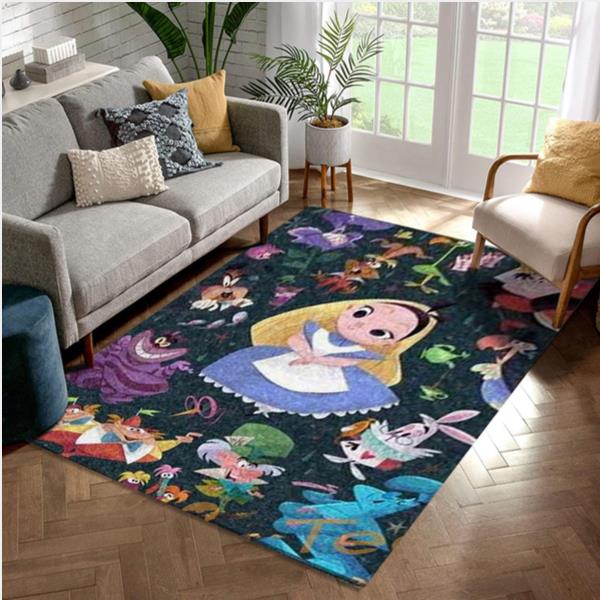 Alice In Wonderland With Friends Area Rug Living Room Rug Home Decor