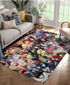 All Characters Anime Manga Crossover Rug Living Room Rug Home Us Decor