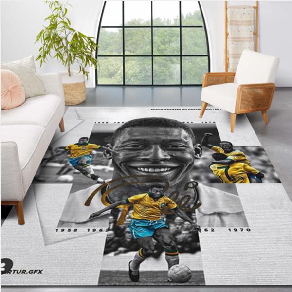 Always Remember The Legends Pelé Area Rug Carpet Living Room Rug