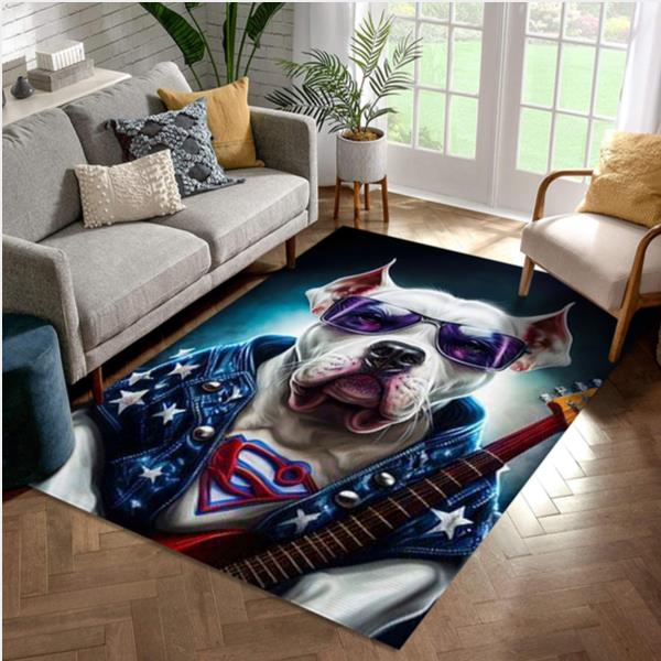American Bulldog Area Rug Carpet Christmas Gift US Decor