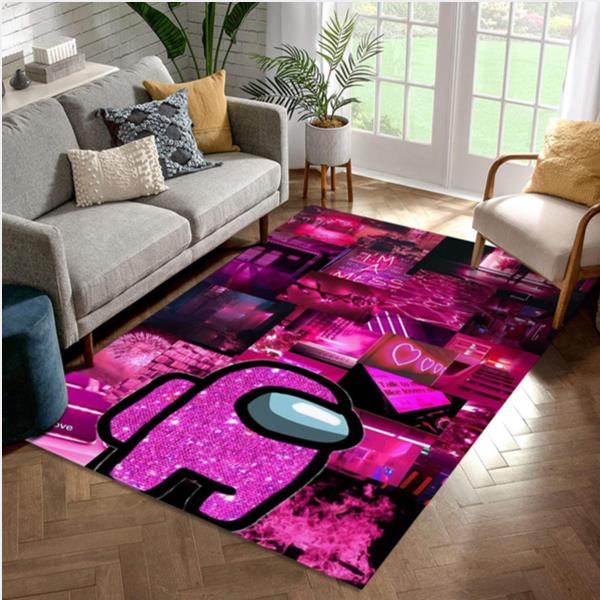 Among Us Pink Area Rug Floor Decor The US Decor